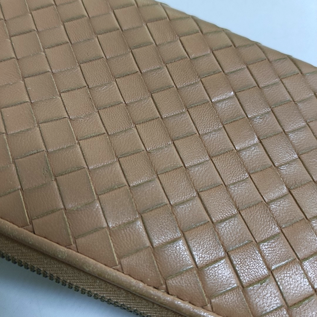 BOTTEGA VENETA Pink Cowhide Woven Wallet Black hardware-(SKU)-947141827