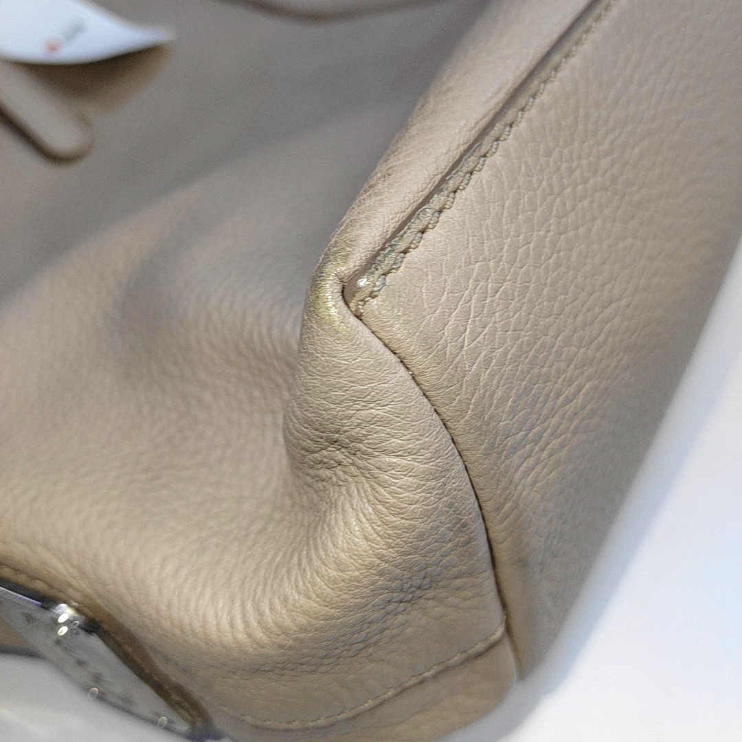 TOD'S Tote bag Nude Pink Leather Single Shoulder Bag Silver Hardware shoulder straps-(SKU)-934473034