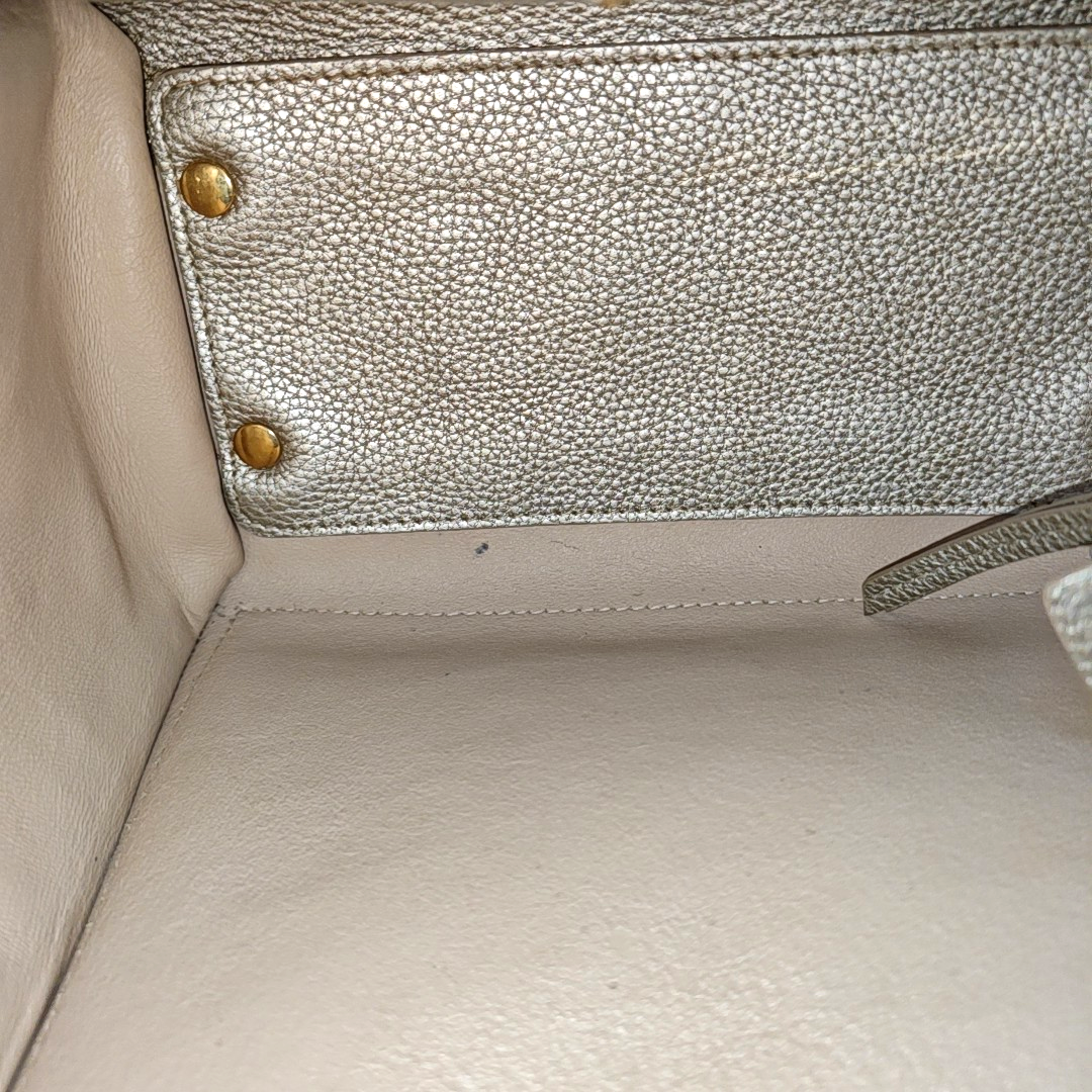 FERRAGAMO Amy Grey Leather Embossed Shoulder Bag Handbag Crossbody Golden hardware Removable shoulder strap-(SKU)-938858716