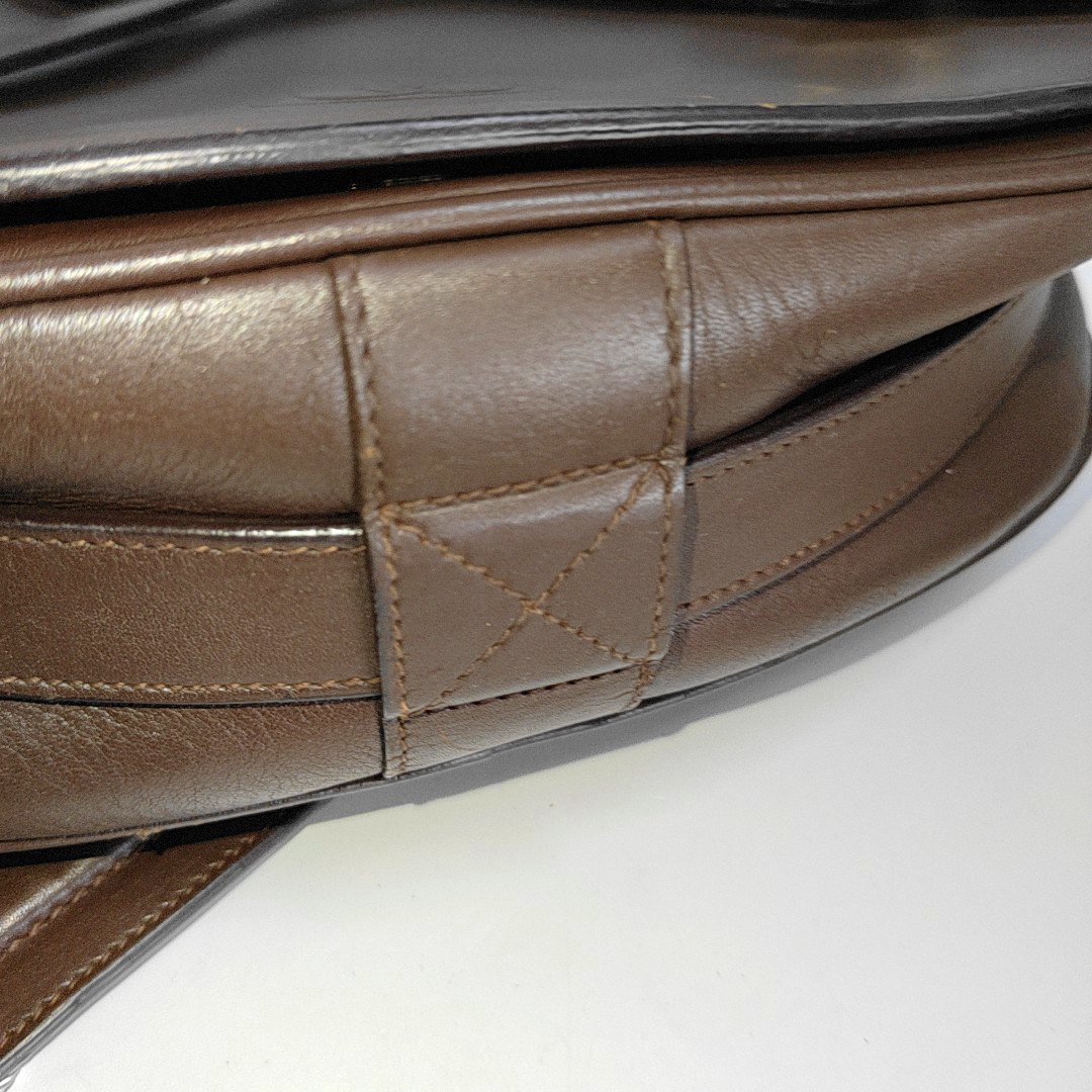 GUCCI Brown Cowhide Single Shoulder Bag Golden hardware Removable shoulder strap-(SKU)-13634891