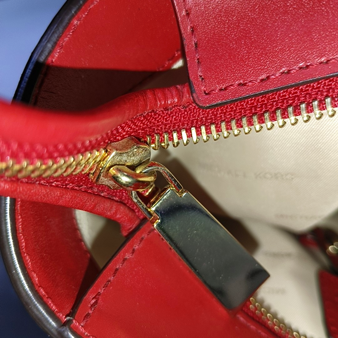 MICHAEL KORS Tote bag Red Leather Shoulder Bag Handbag Golden hardware-(SKU)-934050608