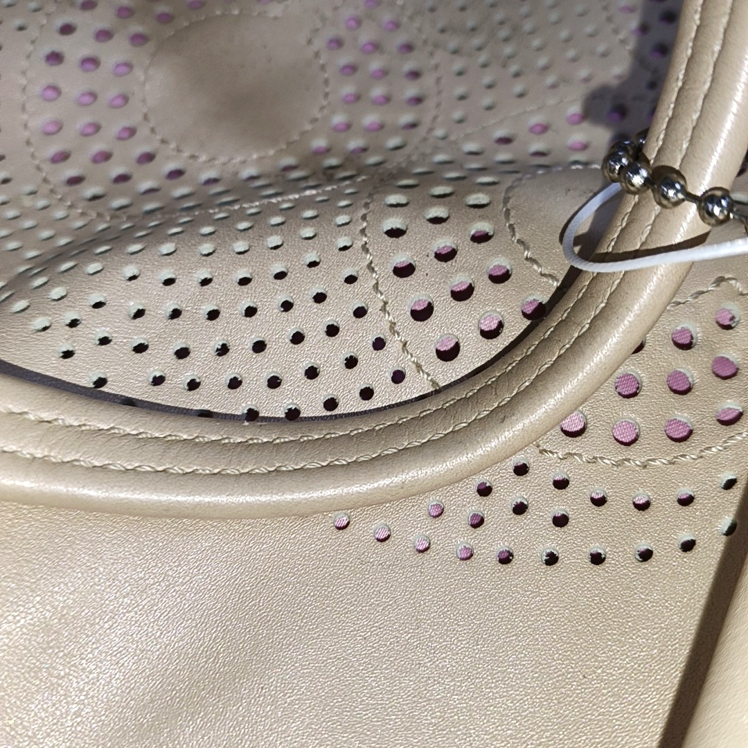 COACH Tote bag Beige Leather Single Shoulder Bag Handbag Silver Hardware-(SKU)-14076093