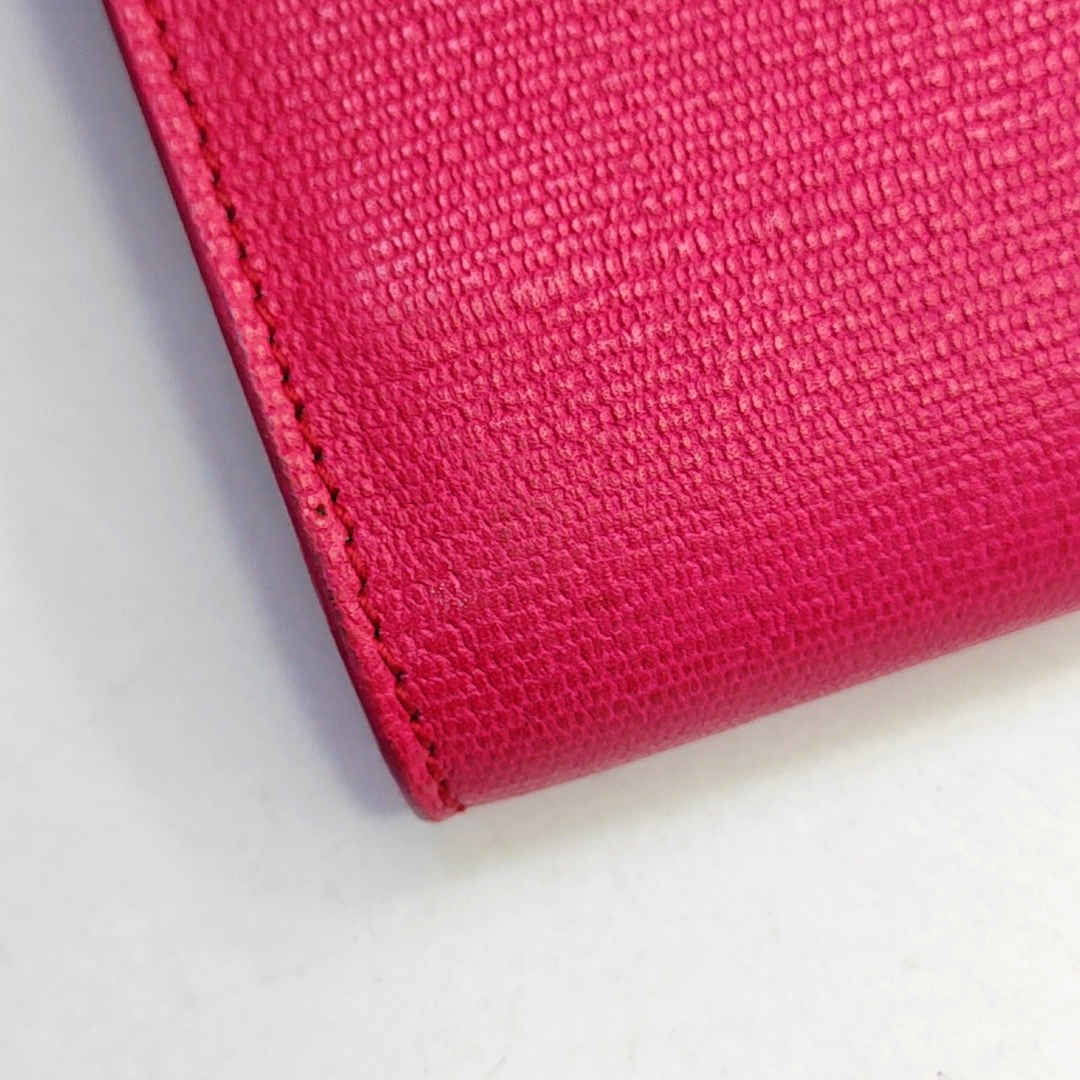 YSL CHYC Y LIGNE Fuchsia Leather Clutch Golden hardware-(SKU)-940540756