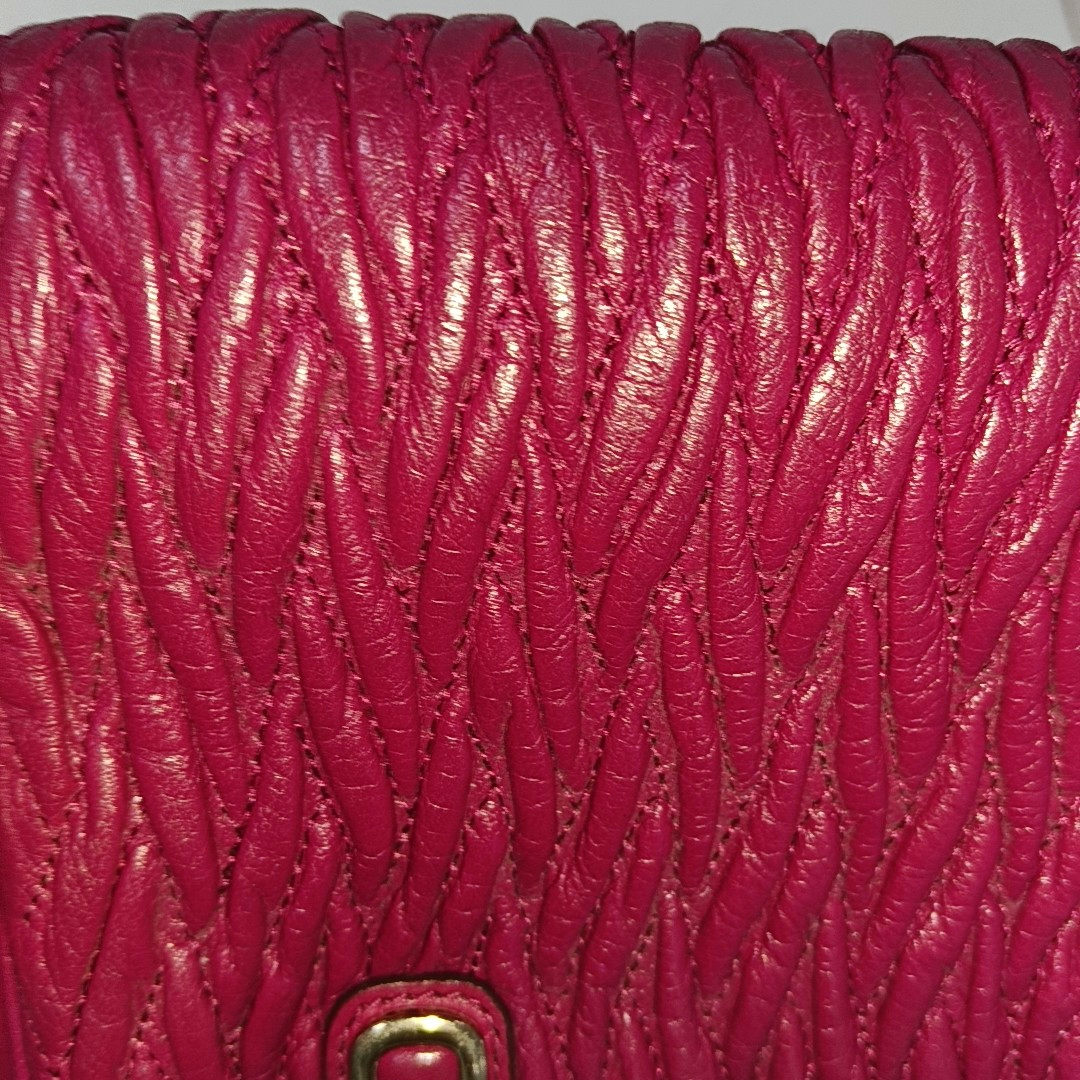 COACH MADISON Fuchsia Leather Single Shoulder Handbag Crossbody Golden hardware-(SKU)-941851369
