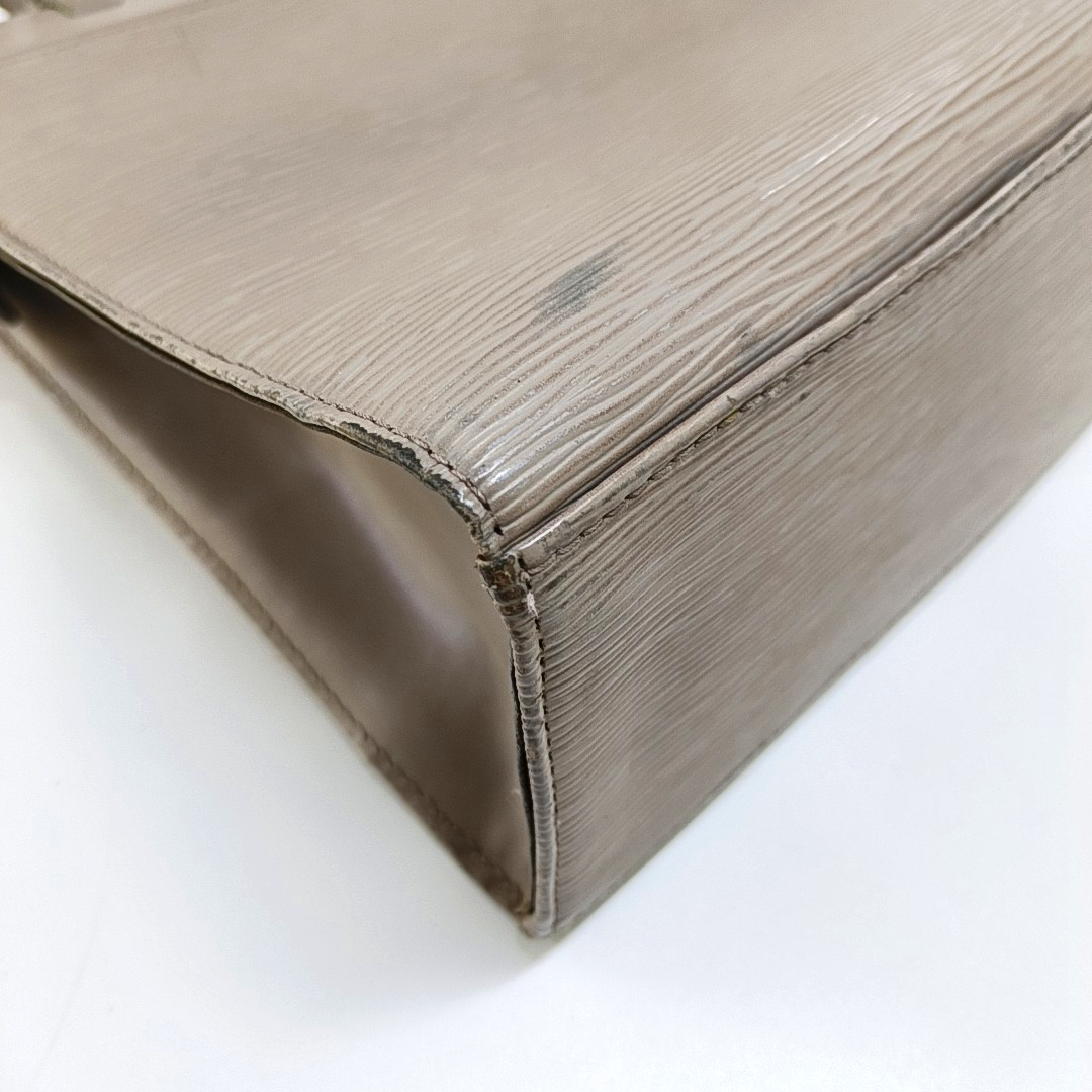 LOUIS VUITTON VINTAGE CROISETTE Large size 粉紫色EPI牛皮水波纹Shoulder Bag Handbag Silver Hardware-(SKU)-953507402