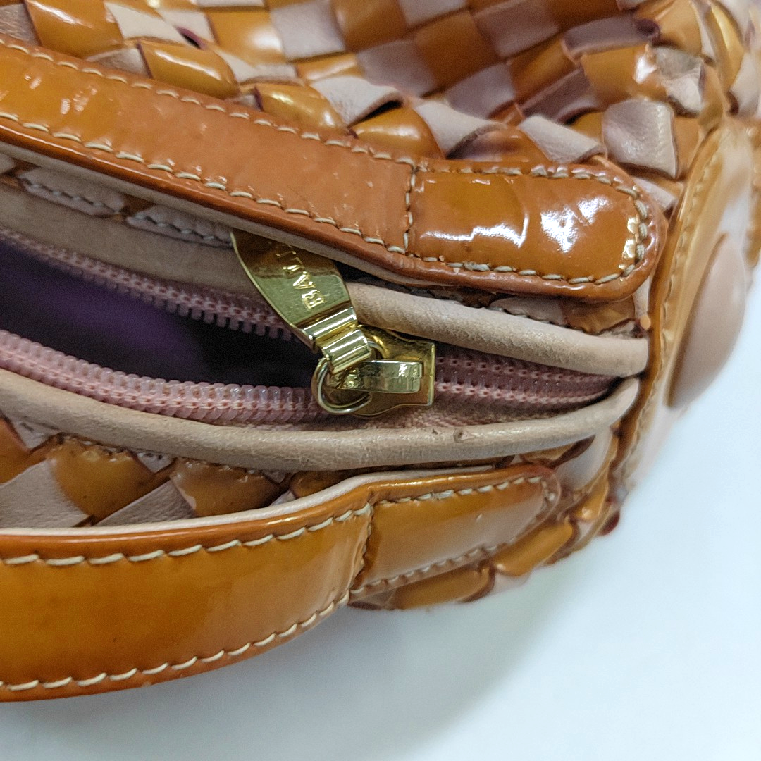 BALLY Tote bag Brown Leather Woven Handbag Golden hardware-(SKU)-935403864