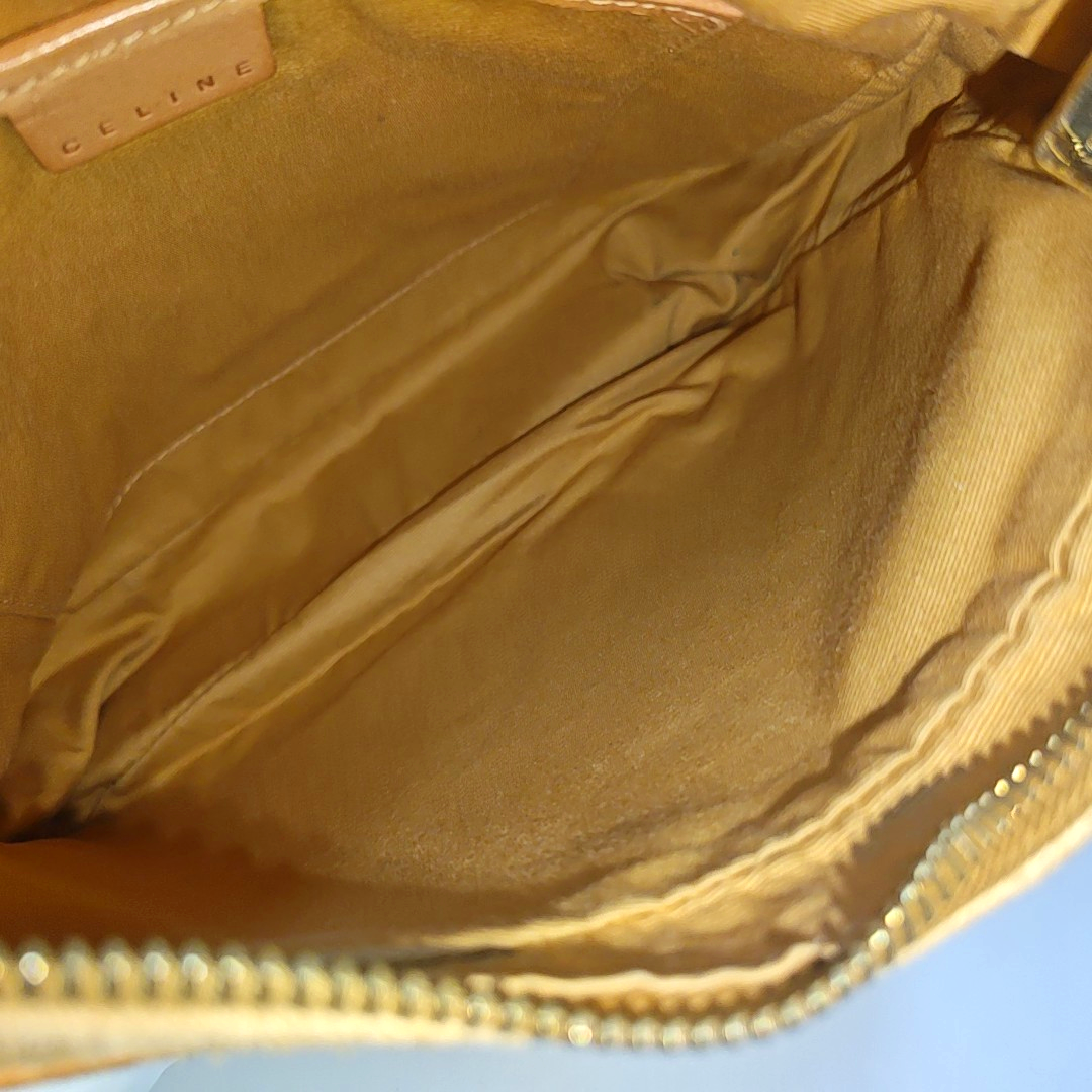 CELINE Brown Suede Leather Embossed Single Shoulder Bag Golden hardware Removable shoulder strap-(SKU)-940050466