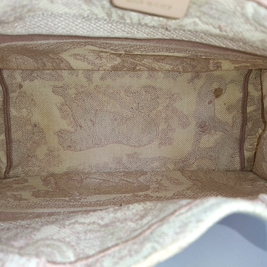 DIOR Book Tote Medium Pink Canvas Embroidered Handbag-(SKU)-970739916