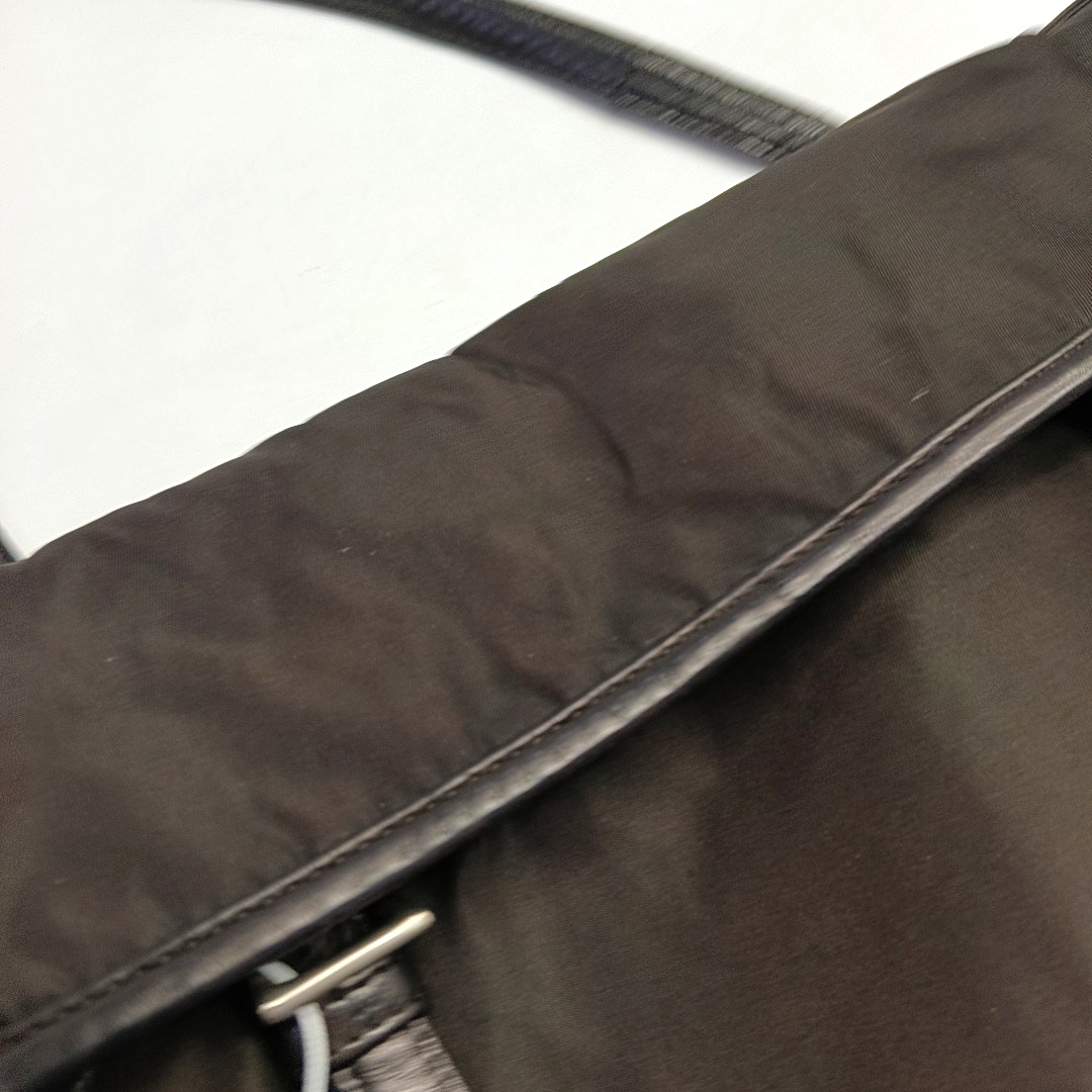 PRADA Tote bag Black Nylon Single Shoulder Bag Handbag Silver Hardware-(SKU)-945954813