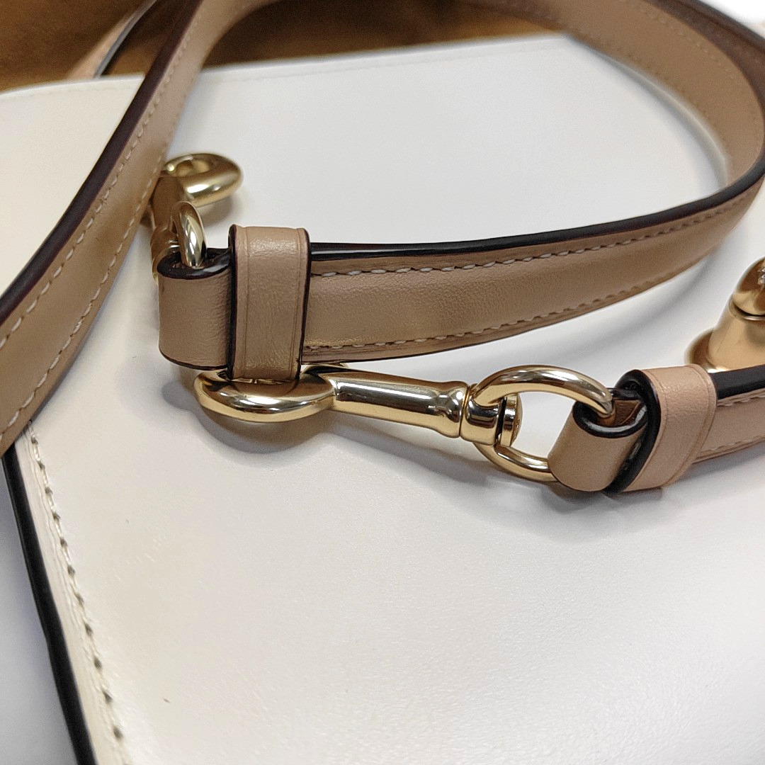 COACH Multicolor Leather Monogrammed Printed Single Shoulder Bag Tote Bag Crossbody Golden hardware Removable shoulder strap-(SKU)-930891053