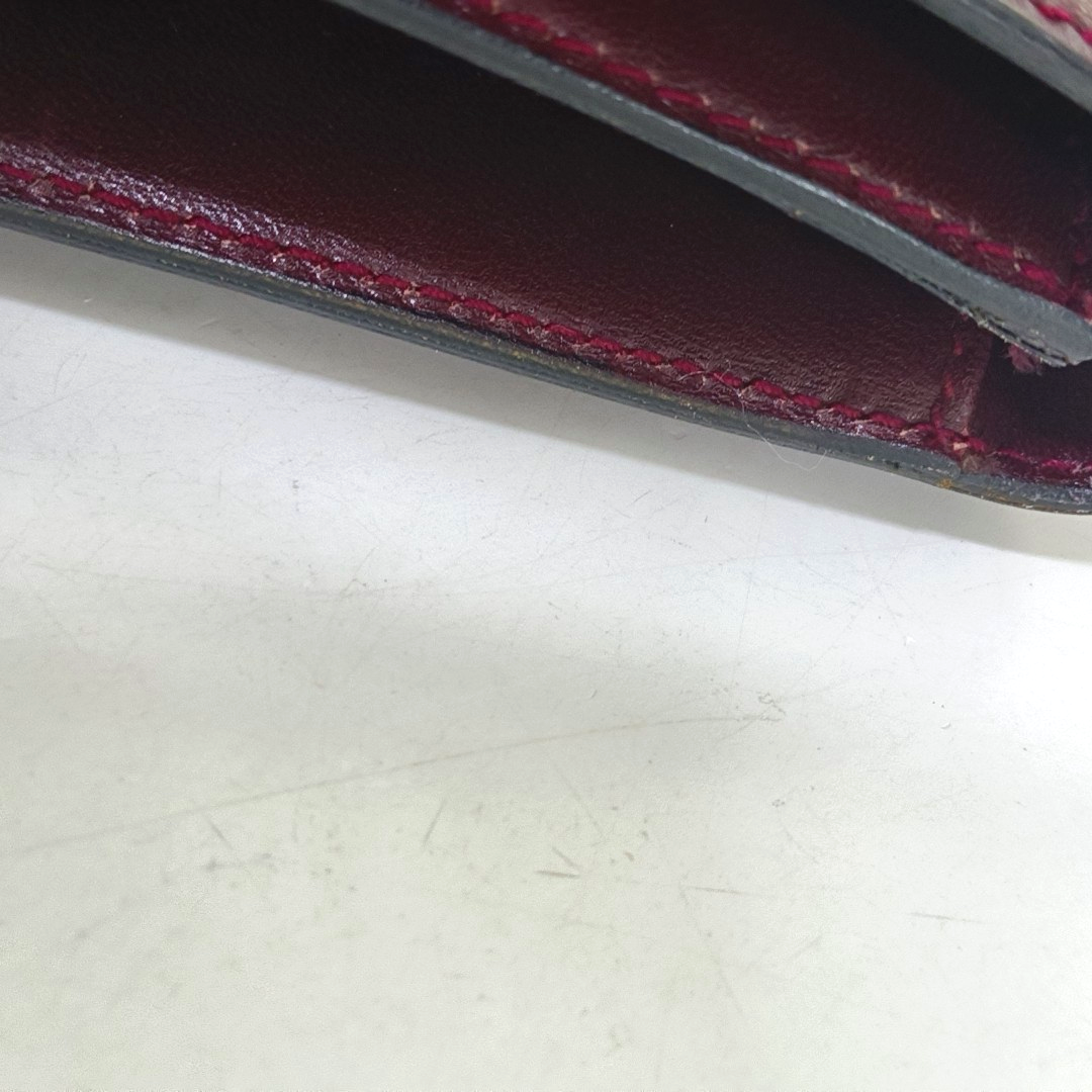 CELINE Burgundy Leather Single Shoulder Bag Golden hardware Removable shoulder strap-(SKU)-954657599