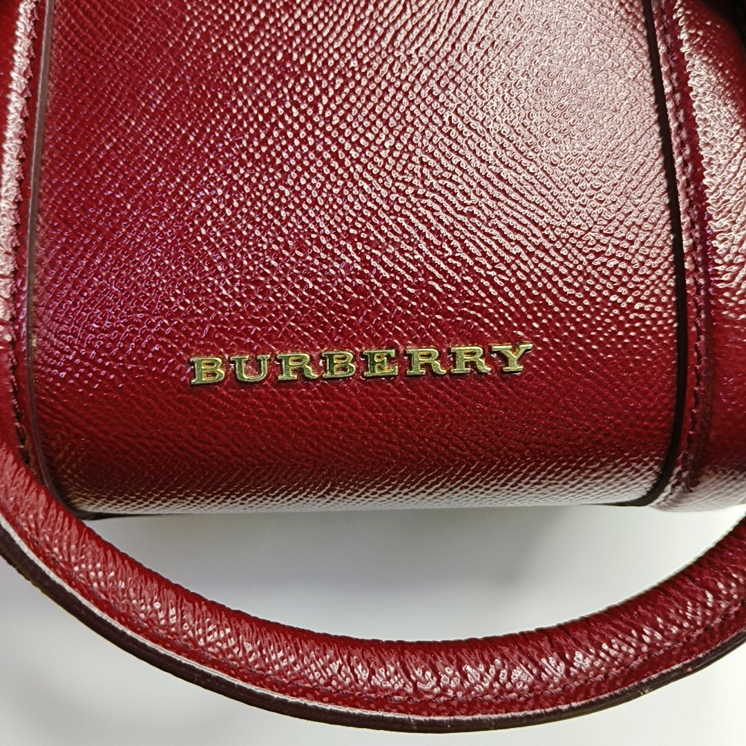 BURBERRY Dinton Red Cowhide Single Shoulder Bag Handbag Crossbody Bag Golden hardware Removable shoulder strap-(SKU)-943696805