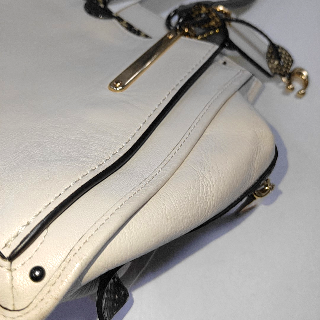 COACH DREAMER Beige Leather Single Shoulder Bag Handbag Crossbody Golden hardware Removable shoulder strap-(SKU)-940749659