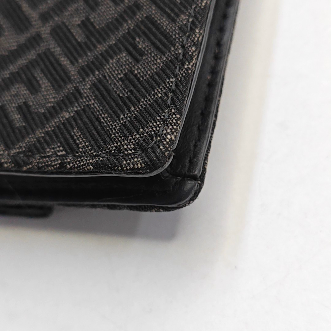 FENDI Baguette mini Black织物双F提花钱包 Silver Hardware-(SKU)-948893473