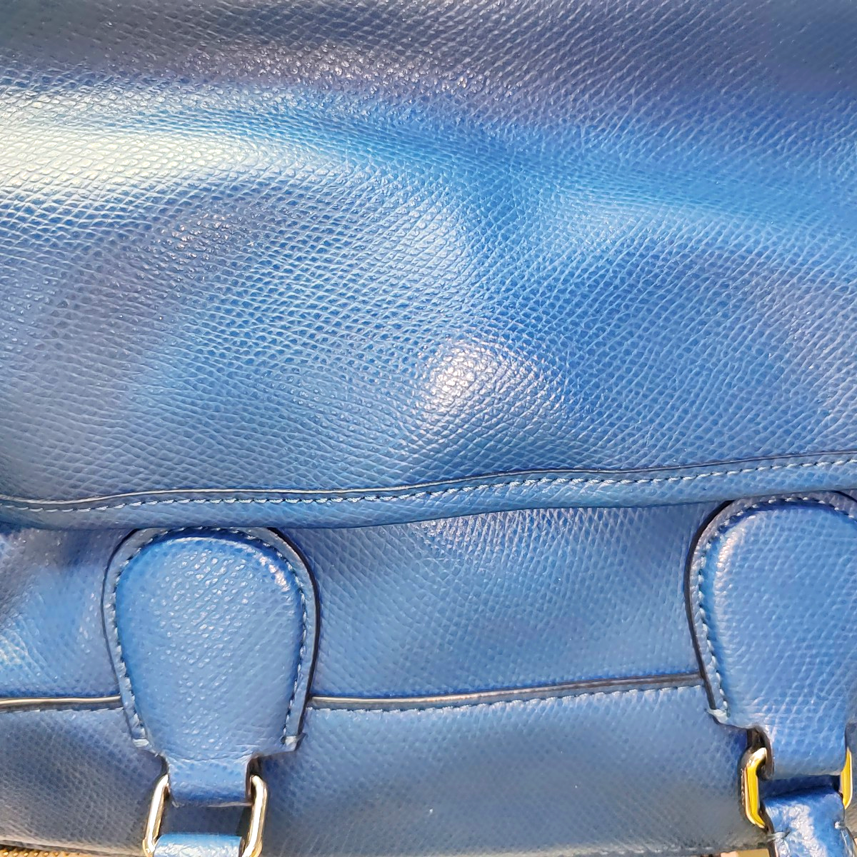COACH BENNETT Large size Blue cowhide crossbody, handbag, shoulder bag Silver Hardware Removable shoulder strap-(SKU)-935672558