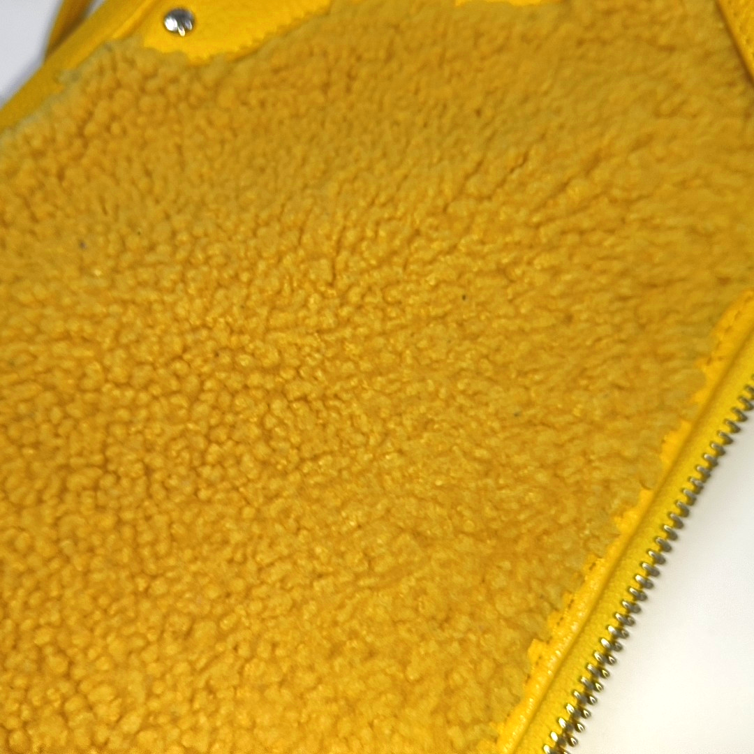 COACH Yellow Fabric Studs Crossbody Single Shoulder Bag Silver Hardware-(SKU)-14056089