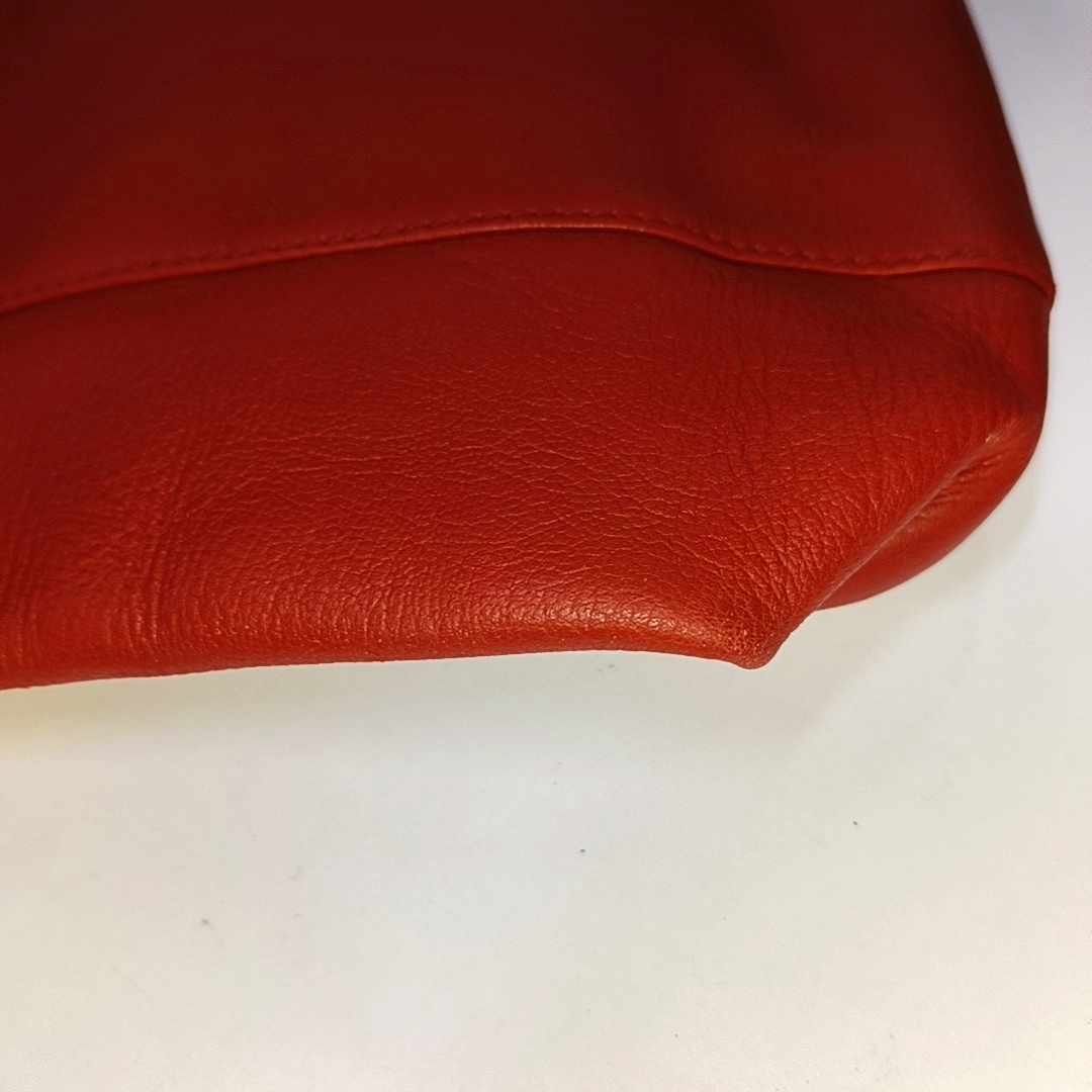 LOEWE Velazquez Orange Red Cowhide Tote Bag Golden hardware-(SKU)-941127614