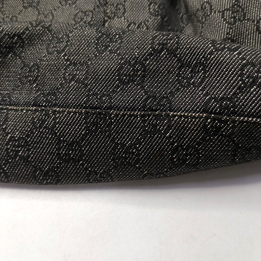 GUCCI Tote bag Dark Gray Canvas Monogrammed Handbag Golden hardware-(SKU)-948514581