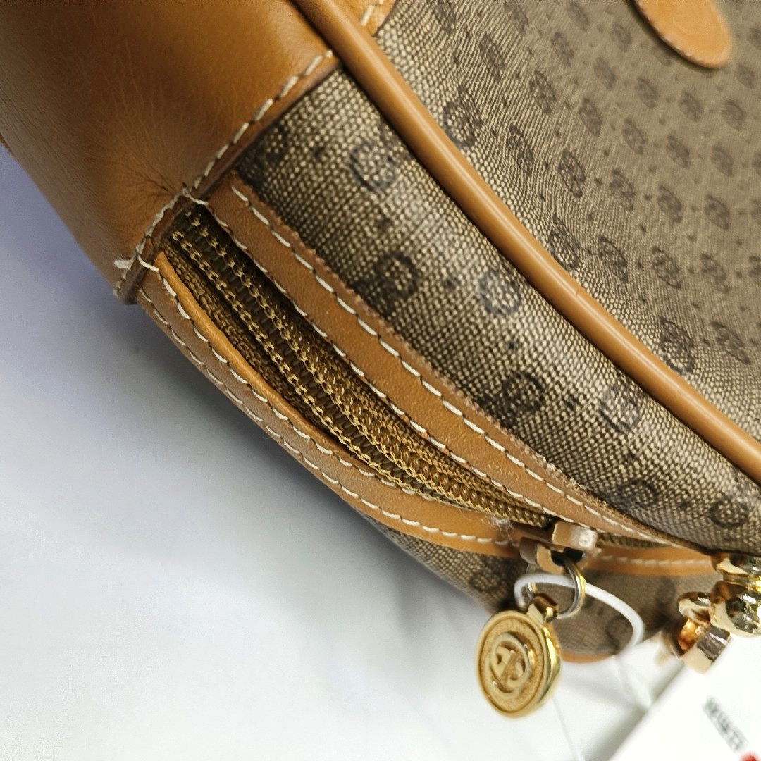 GUCCI Camera Bag Brown Coated Canvas Monogram Handbag Crossbody Single Shoulder Bag Golden hardware-(SKU)-945952111
