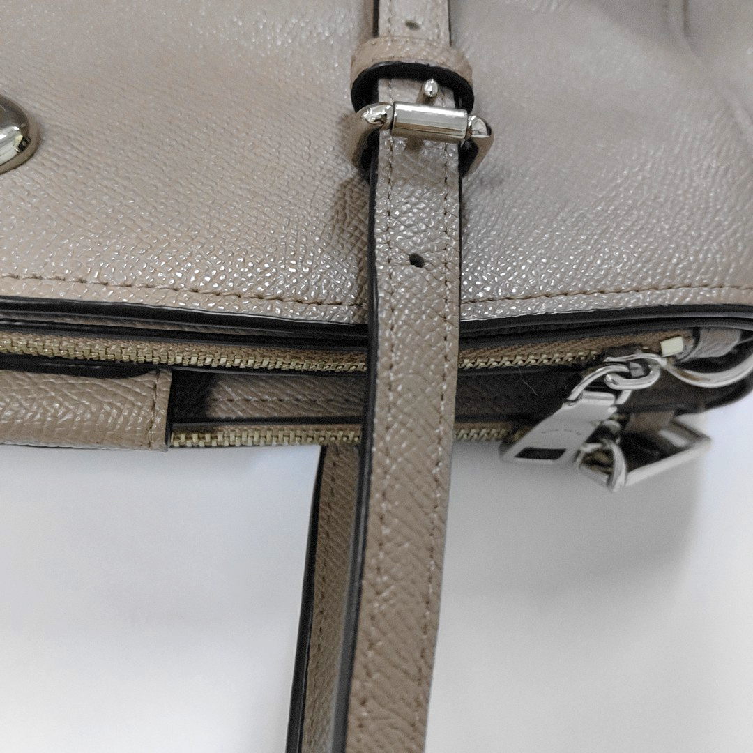 COACH RHYDER Gray Leather Carriage Single Shoulder Handbag Silver Hardware shoulder straps-(SKU)-932590203
