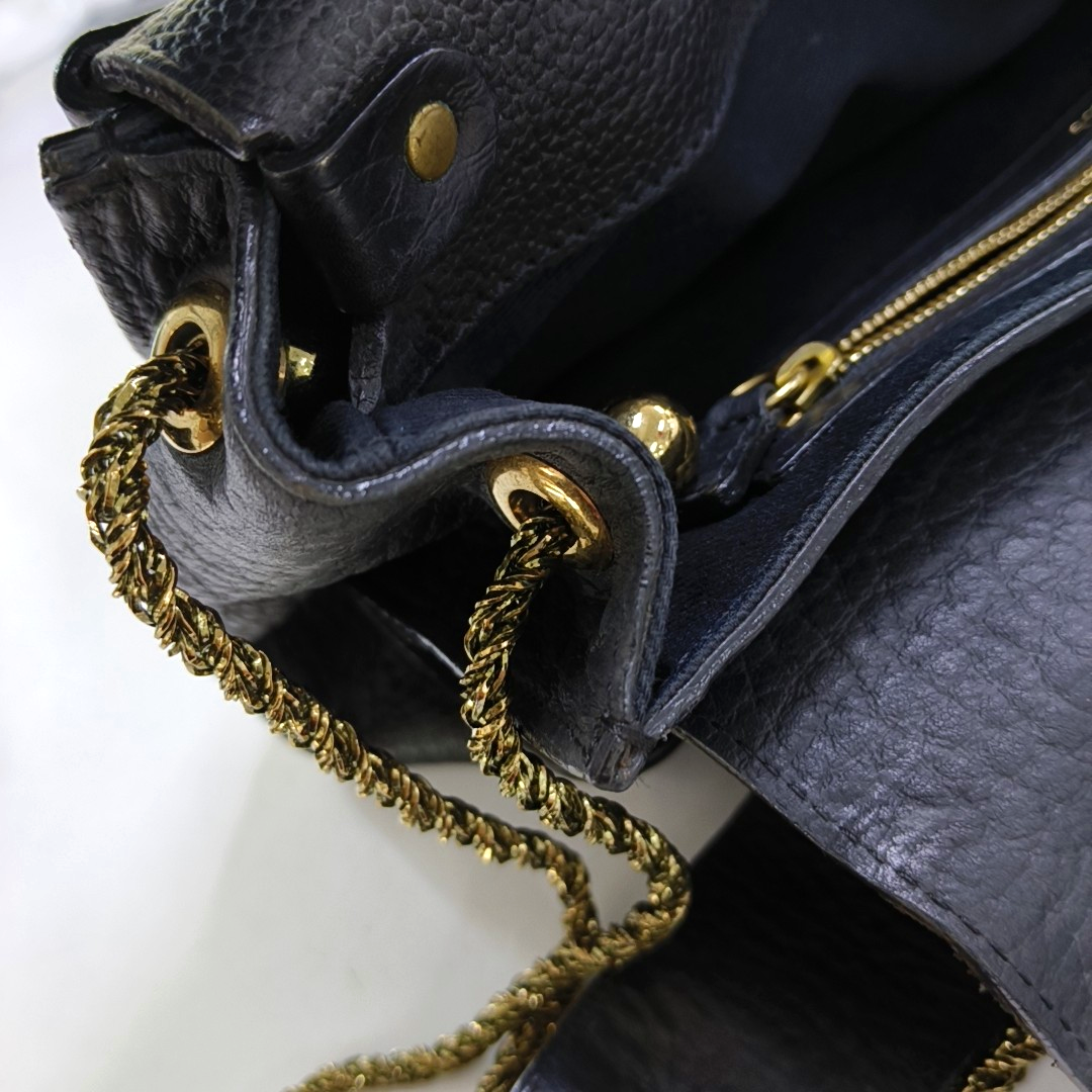 Chloé Sally Medium size Black Leather Single Shoulder Bag Golden hardware-(SKU)-947220516