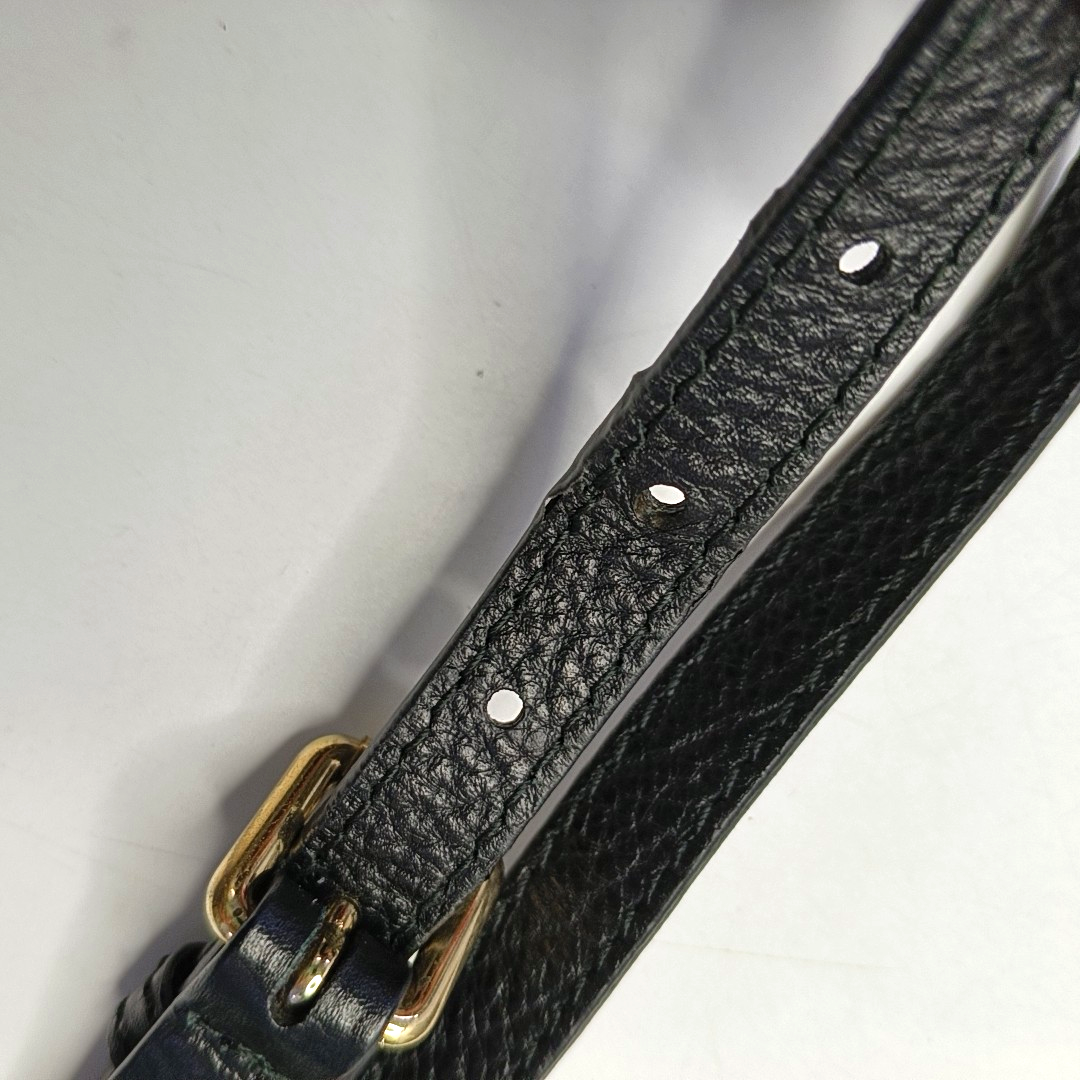BURBERRY Clifton Black Cowhide Single Shoulder Bag Tote Bag Golden hardware Removable shoulder strap-(SKU)-950084408