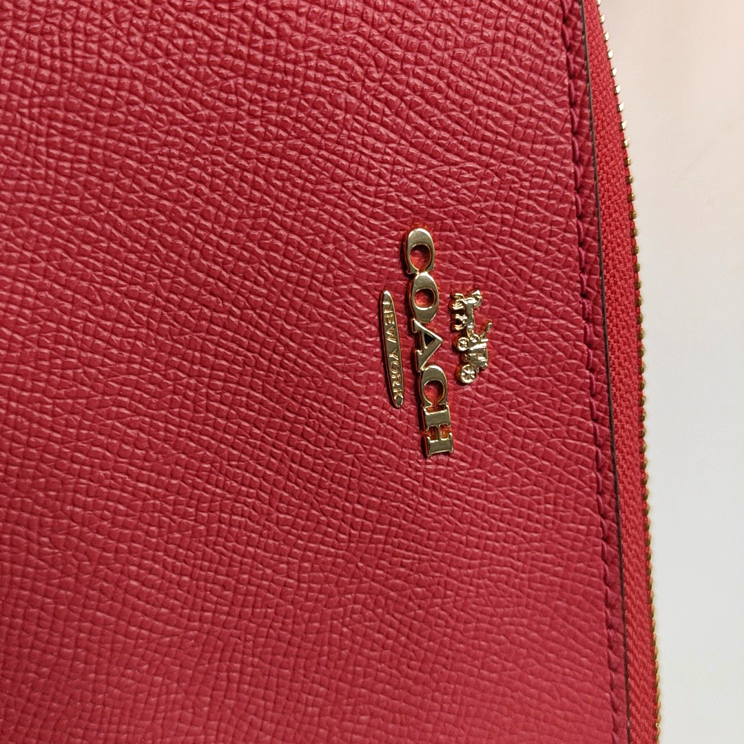 COACH Pink Leather Tote Bag Golden hardware-(SKU)-14375595