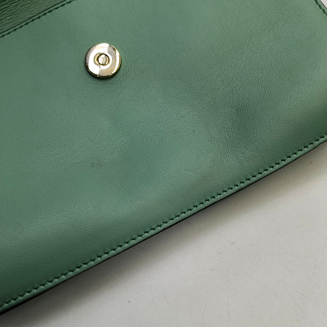 Chloé Faye Small size Green Cowhide Ring Shoulder Bag Golden hardware-(SKU)-953561461