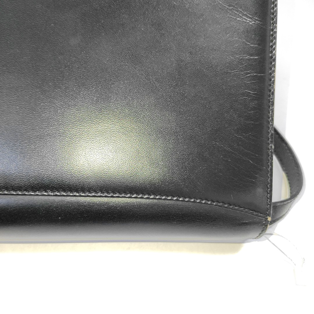 BALLY Black Leather Crossbody Bag Single Shoulder Bag Golden hardware Removable shoulder strap-(SKU)-939584253