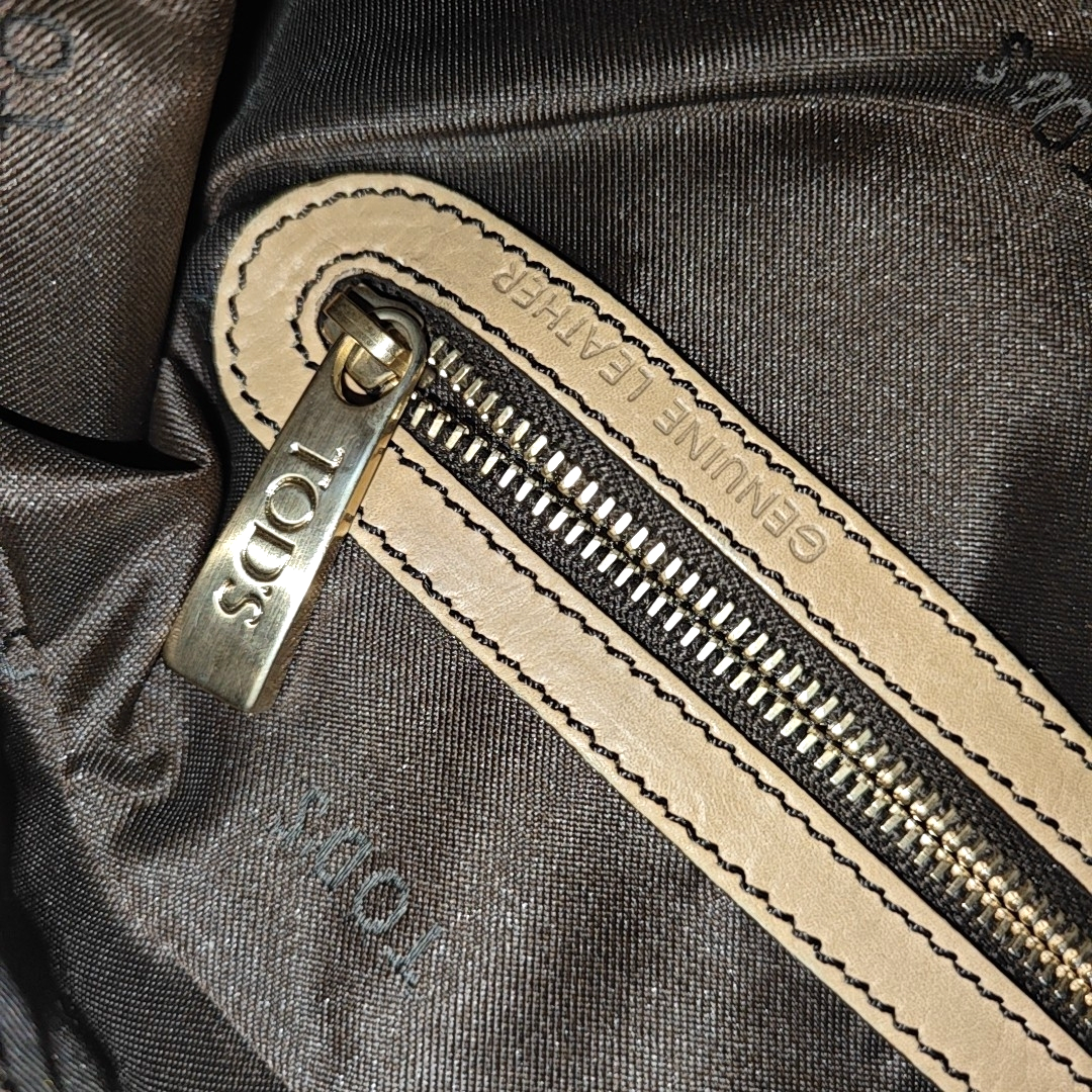 TOD'S D-Styling Large size Brown Cowhide Single Shoulder Bag Tote Golden hardware Removable shoulder strap-(SKU)-938135520