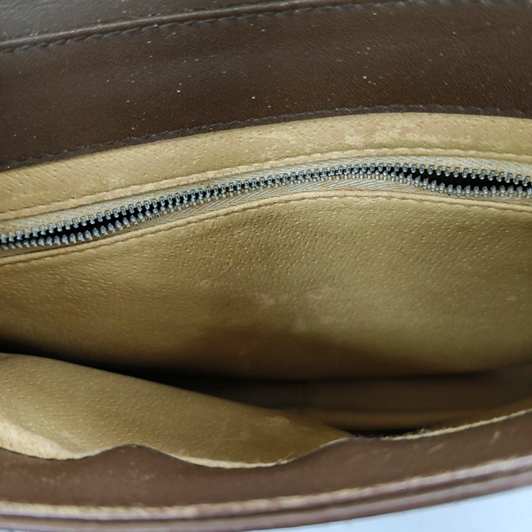 GUCCI GG Messenger Brown Canvas Monogram Shoulder Bag Golden hardware Vintage model-(SKU)-13122359
