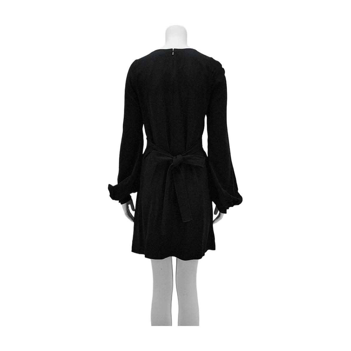 Chloé Scode Autumn Winter Black Acetate Women's Long Sleeve Mid-Length Dress-(SKU)-935533962