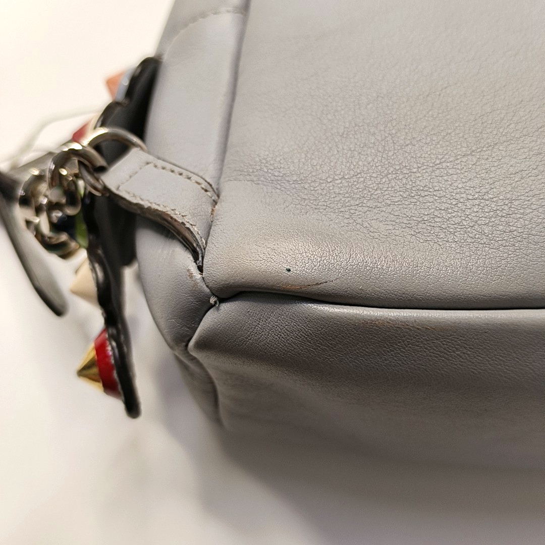 FENDI Blue Cowhide Backpack Silver Hardware-(SKU)-956994945