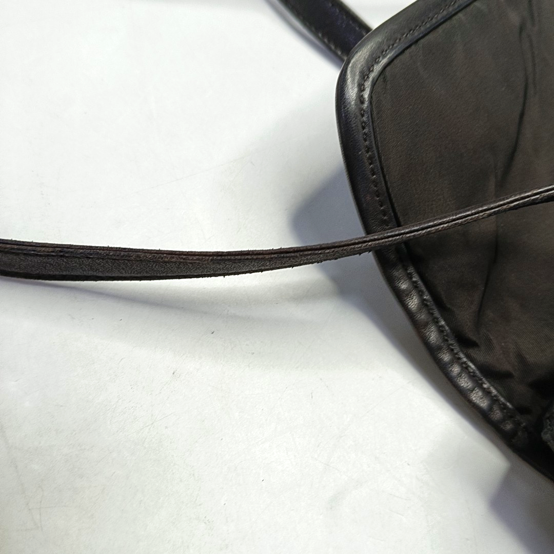 PRADA Tote bag Black Nylon Single Shoulder Bag Handbag Silver Hardware-(SKU)-945954813
