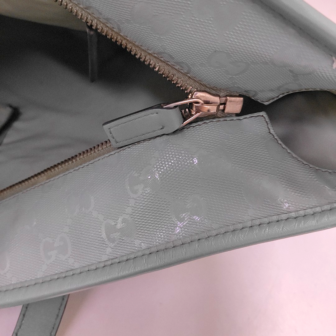 GUCCI GG Imprime Blue Special Material Monogrammed Single Shoulder Bag Silver Hardware-(SKU)-942450602