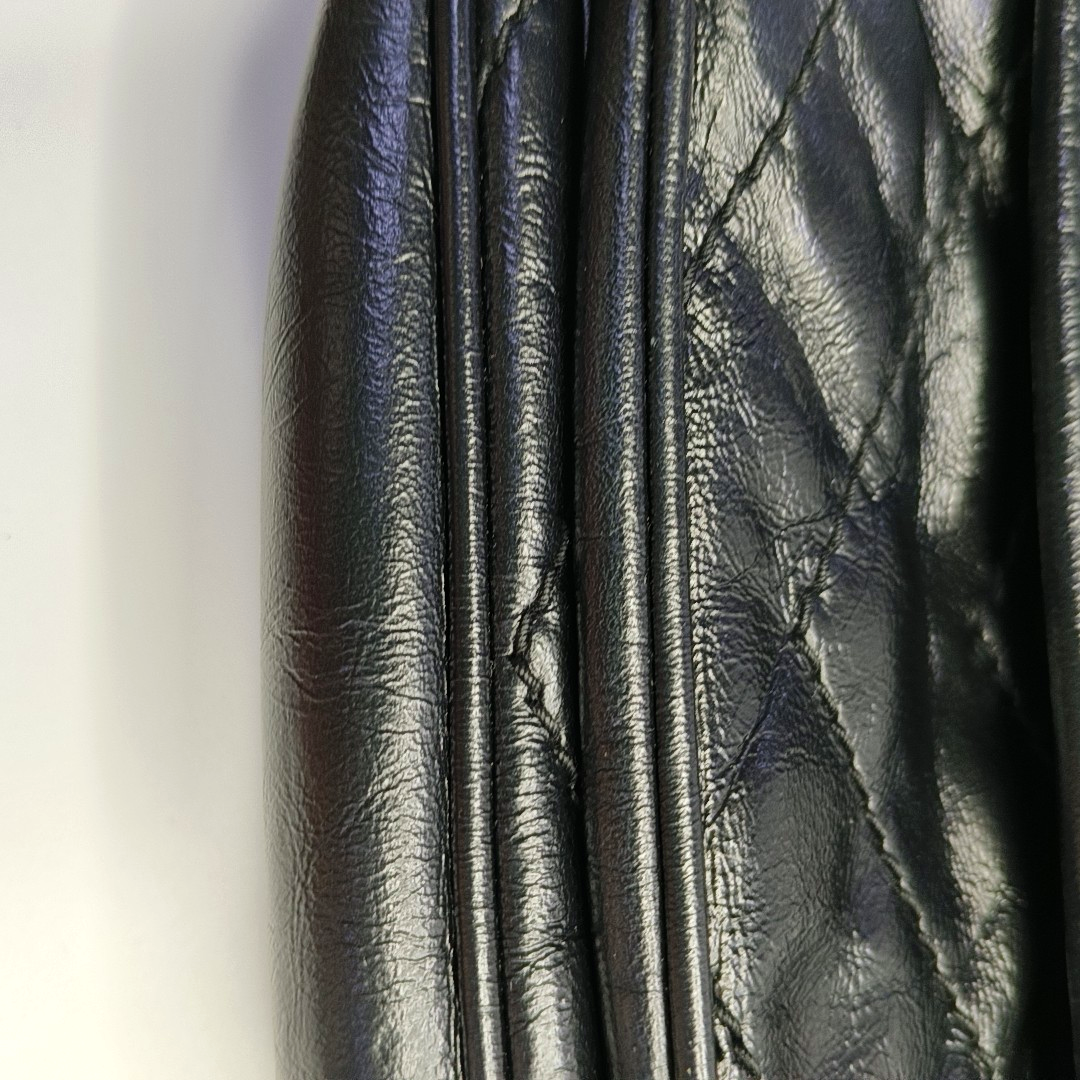 YSL NIKI Mini Black Leather Quilted V-Shape Shoulder Bag with Black Ruthenium Hardware-(SKU)-963404190