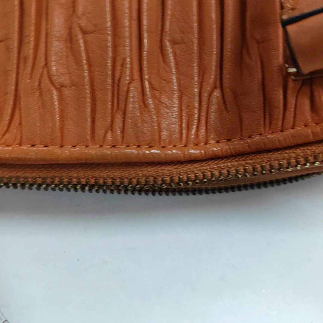 COACH Orange Leather Crossbody Handbag Single Shoulder Bag Golden hardware Removable shoulder strap-(SKU)-929655497