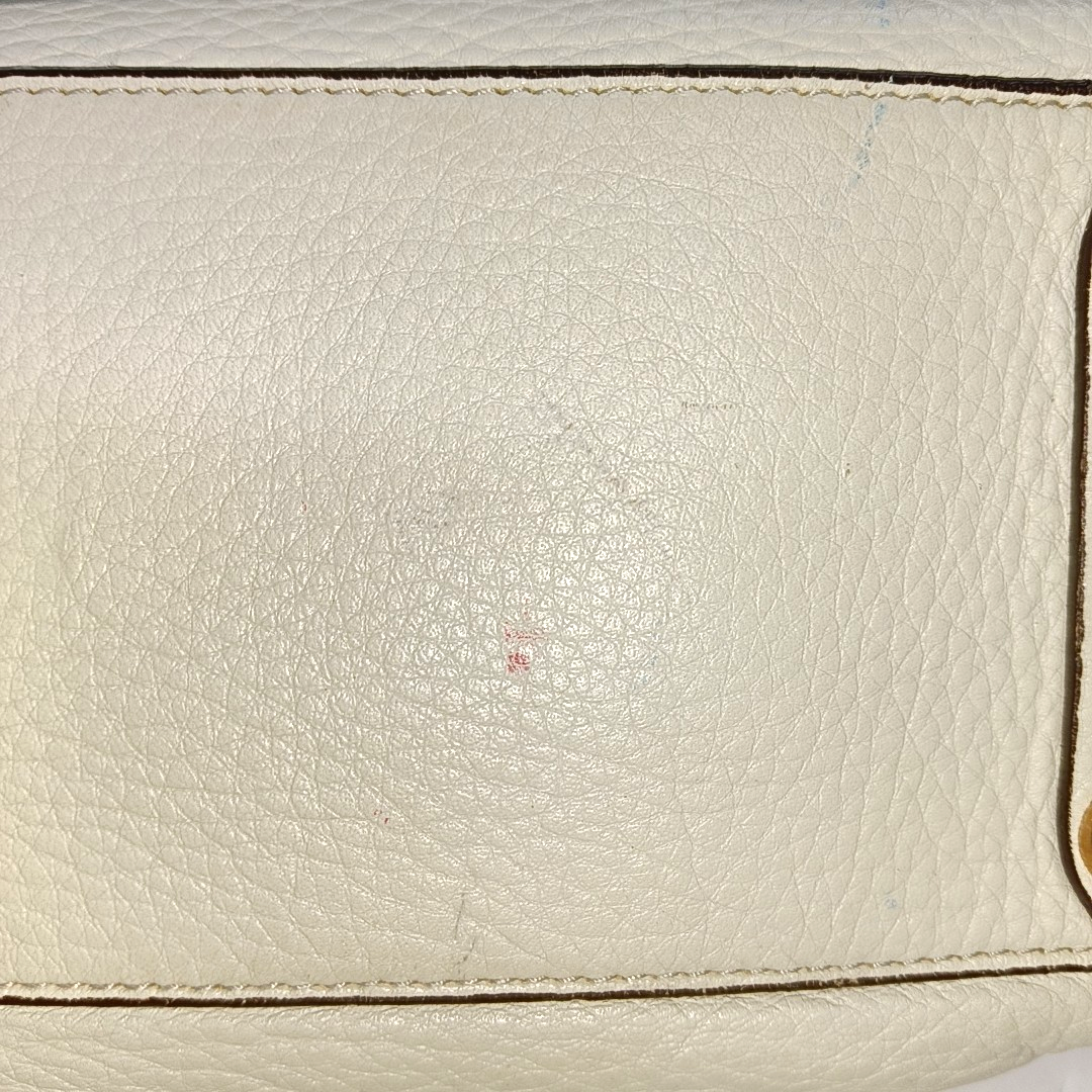FERRAGAMO Sookie White Leather Handbag Golden hardware-(SKU)-13881805