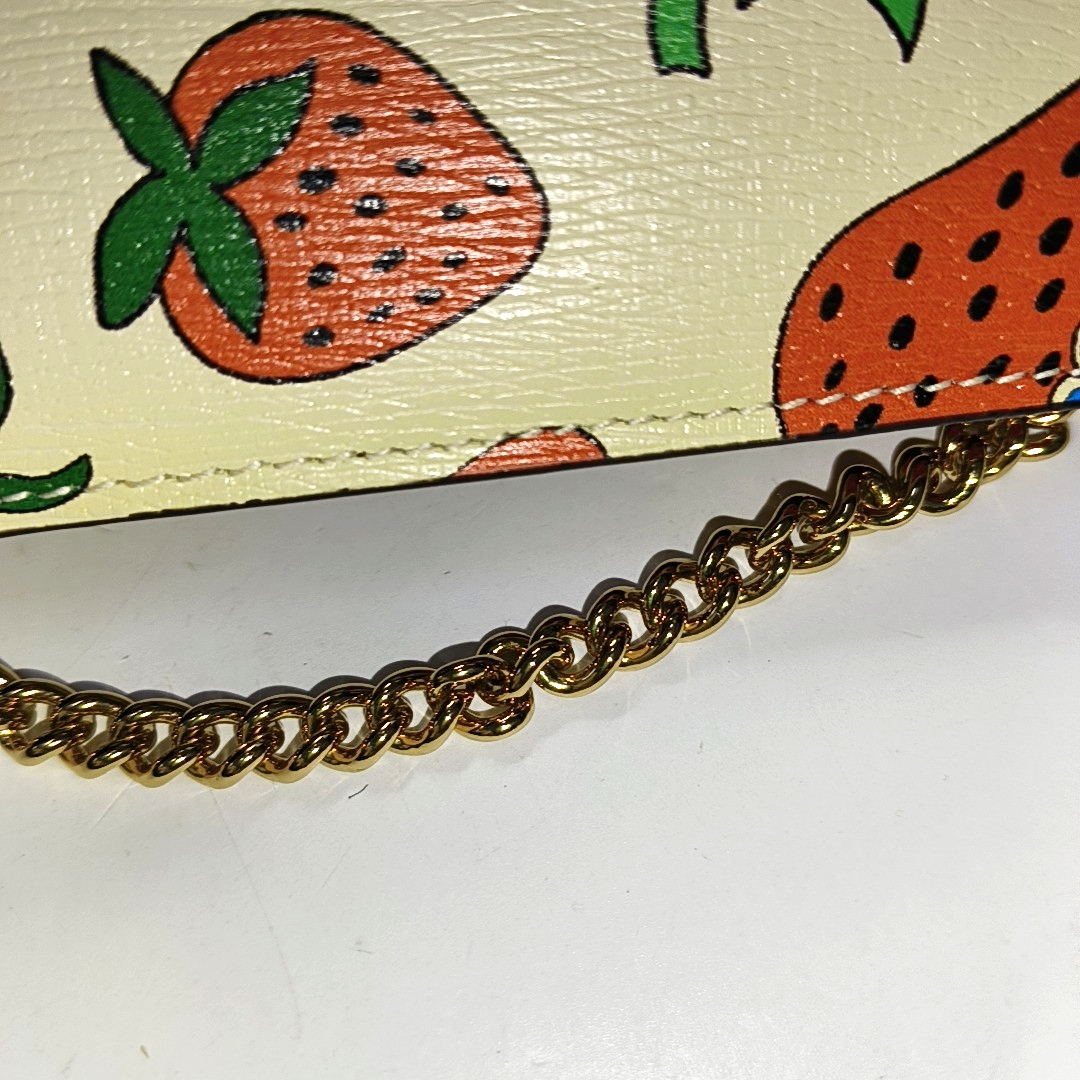 GUCCI Zumi White Cowhide Printed Horsebit Handbag Golden Silver Hardware Complete Accessories-(SKU)-956560067
