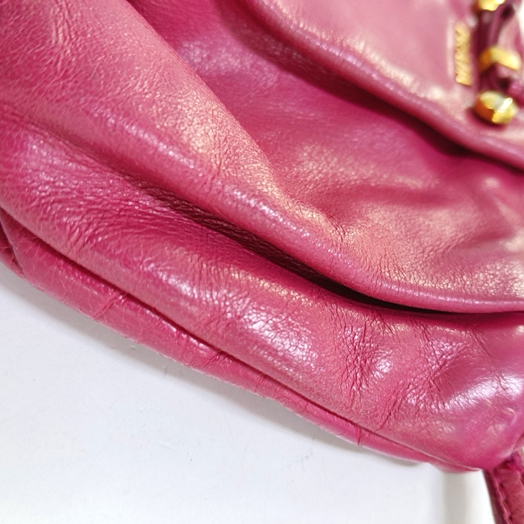 PRADA Pink leather handbag Golden hardware-(SKU)-949038827