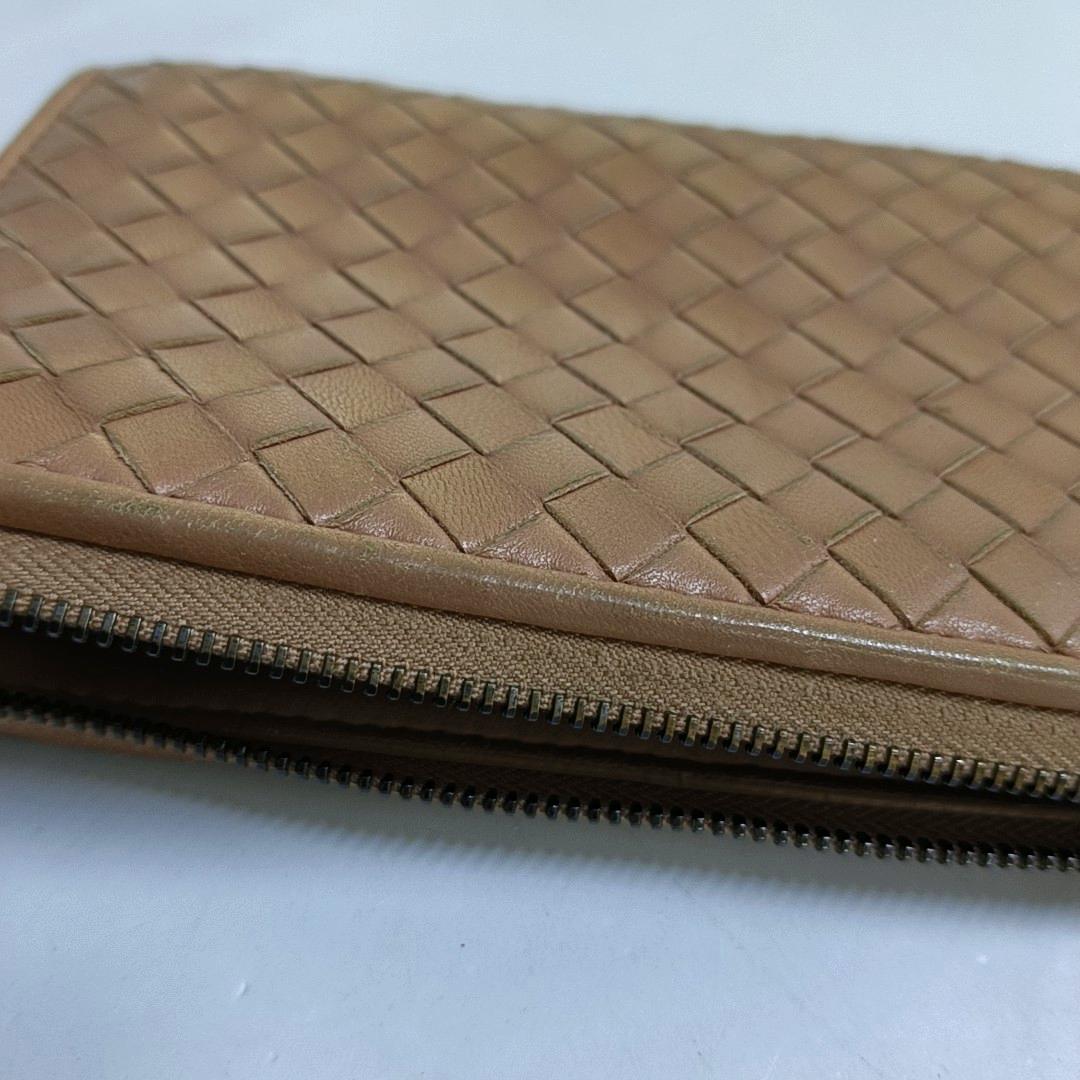 BOTTEGA VENETA Pink Cowhide Woven Wallet Black hardware-(SKU)-947141827
