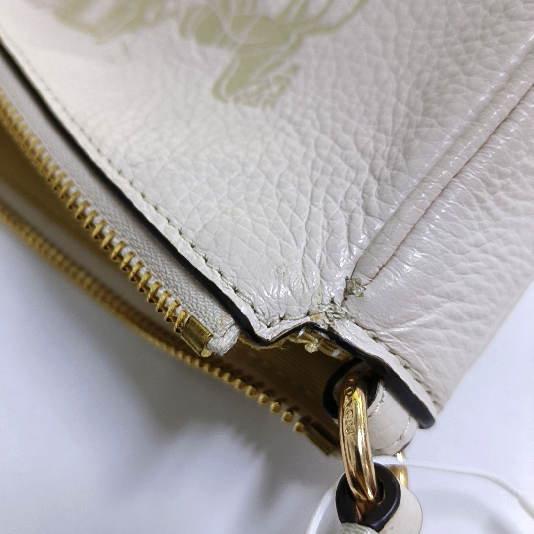 COACH NOLITA White Leather Carriage Single Shoulder Handbag Tote Bag Golden hardware-(SKU)-935756200