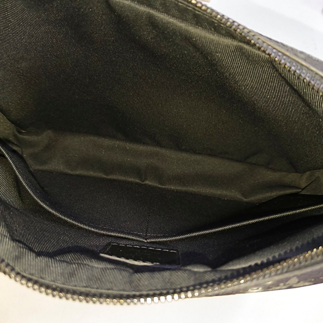 LOUIS VUITTON ALPHA Grey Coated Canvas Monogram Printed Camera Bag Shoulder Bag Crossbody Bag Black Hardware-(SKU)-959853480