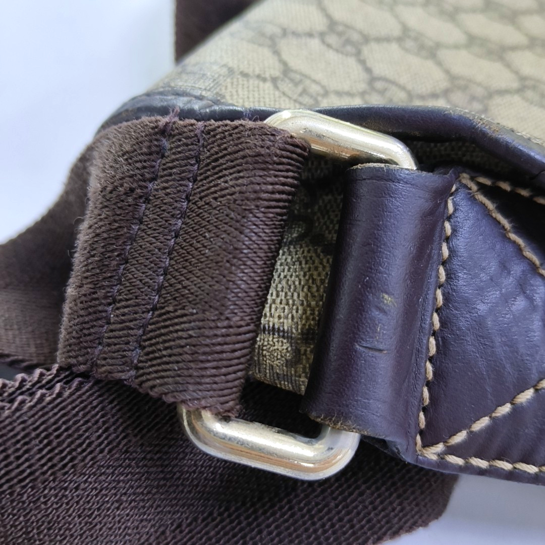 GUCCI GG Imprime Ebony Coated Canvas Monogram Single Shoulder Bag Golden hardware-(SKU)-959825887