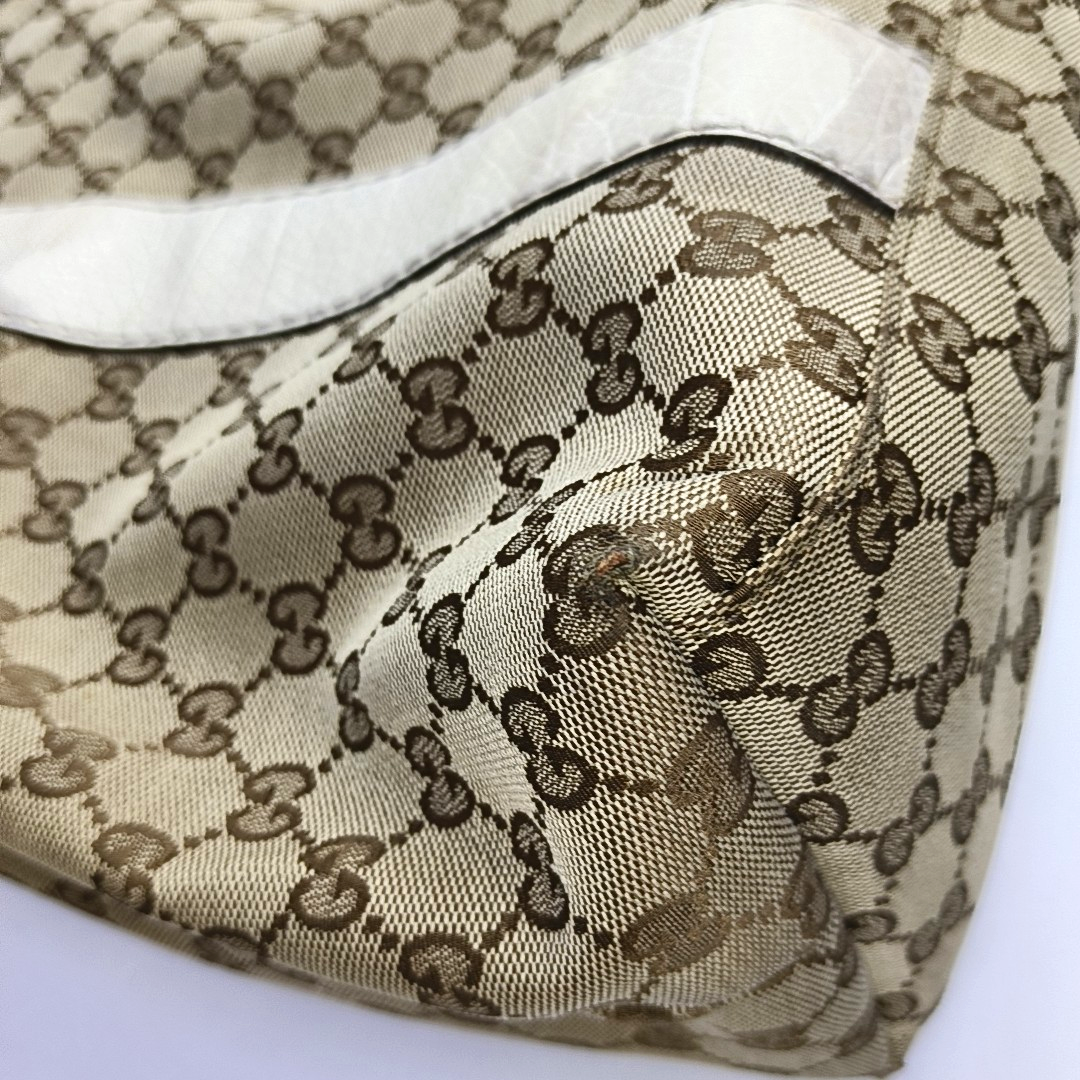 GUCCI Pelham Ebony Canvas Monogram Single Shoulder Bag Handbag Silver Hardware-(SKU)-954135754