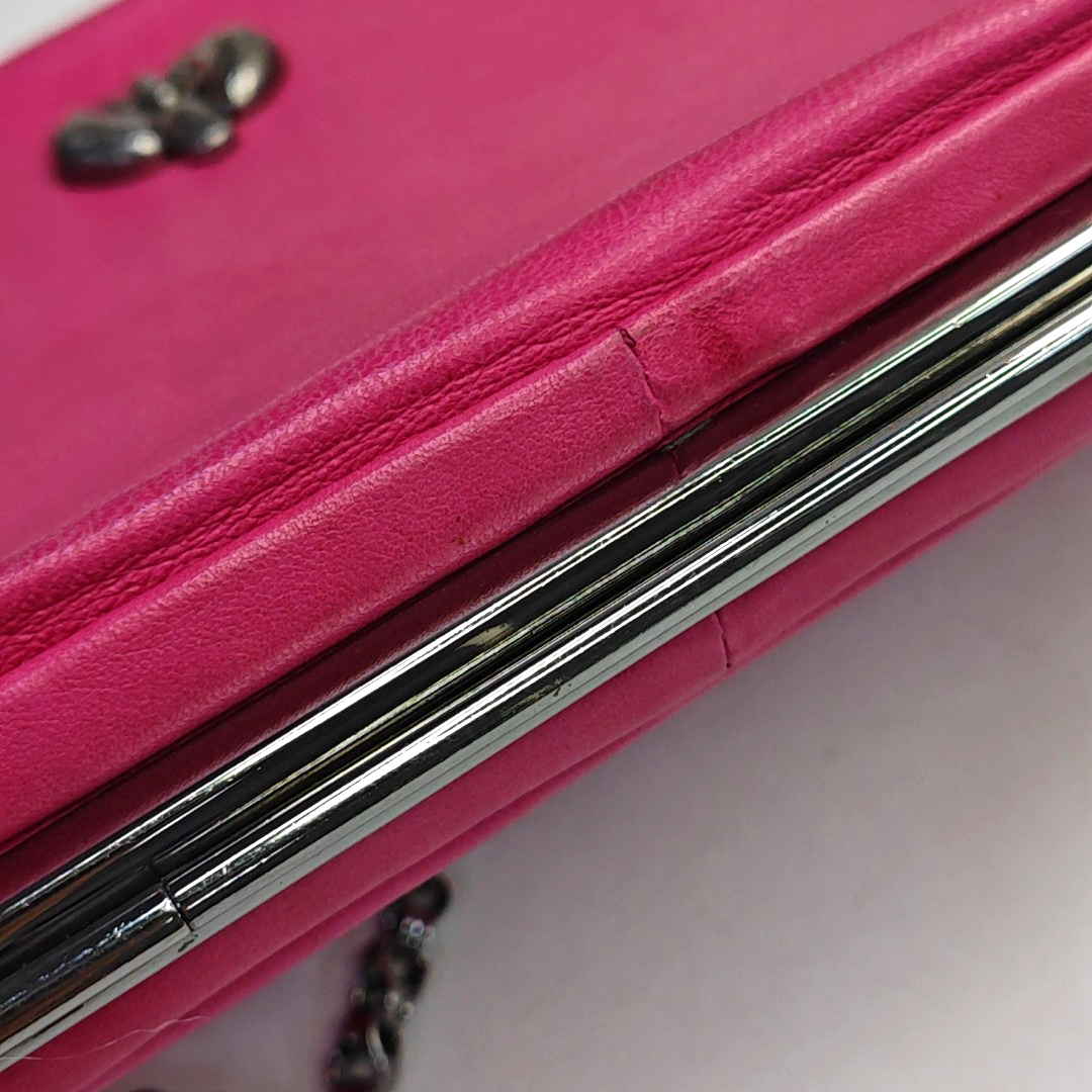 CELINE Fuchsia Cowhide Handbag Single Shoulder Bag Ruthenium color hardware Removable shoulder strap-(SKU)-948940978