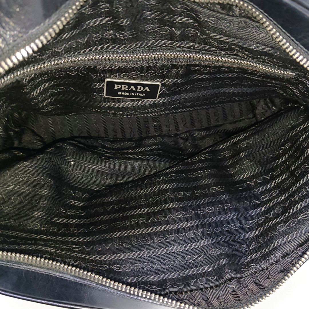 PRADA Beige nylon single shoulder bag handbag Silver Hardware-(SKU)-953446216