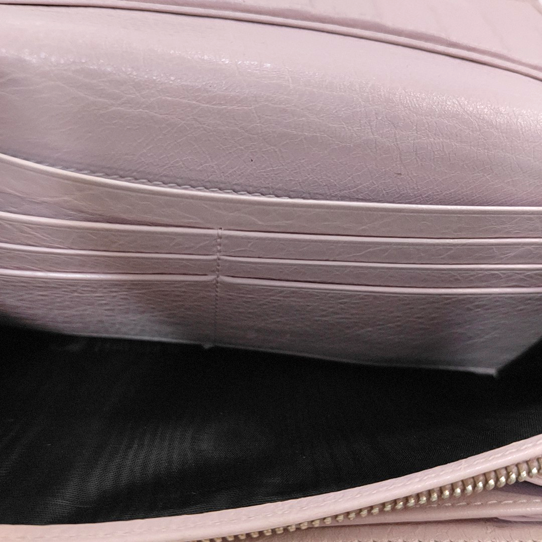 BALENCIAGA Classic City Light Pink Lamb Leather Stud Biker Wallet Silver Hardware-(SKU)-954228884
