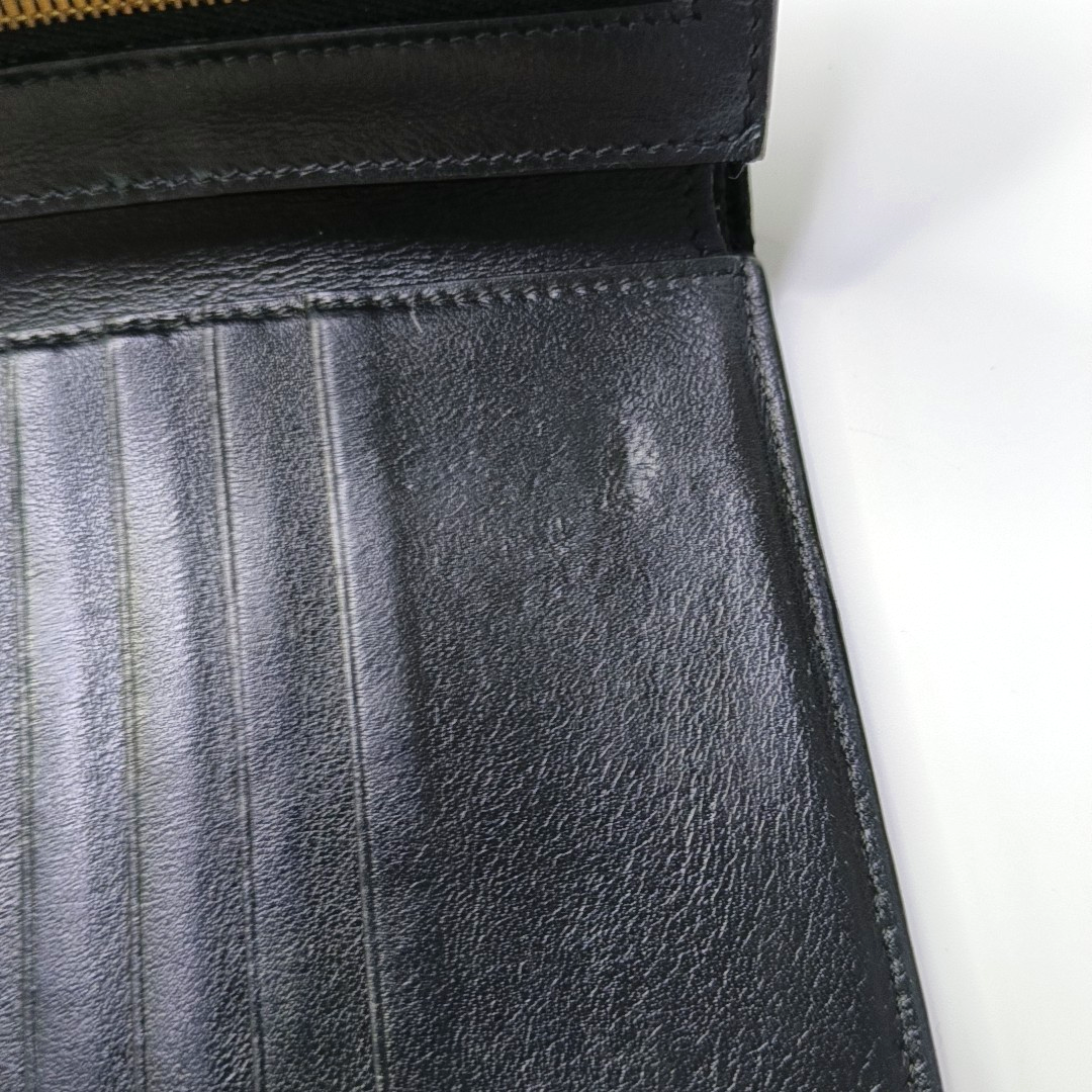 CELINE Medium size Black Cowhide Wallet Golden hardware-(SKU)-957043461