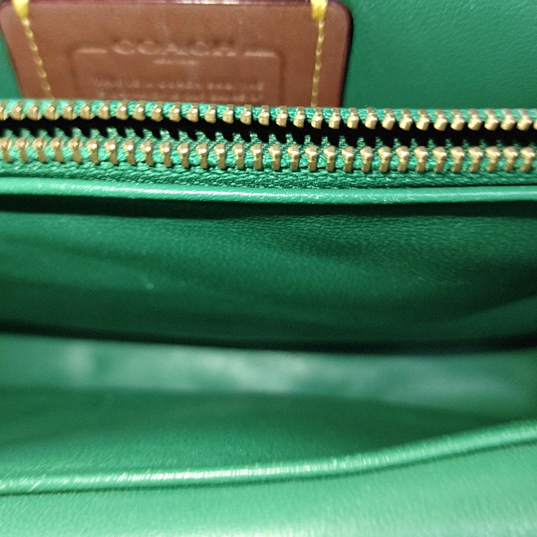 COACH PILLOW TABBY 26 Green Cowhide Crossbody Handbag Single Shoulder Bag Golden hardware shoulder straps-(SKU)-13671839